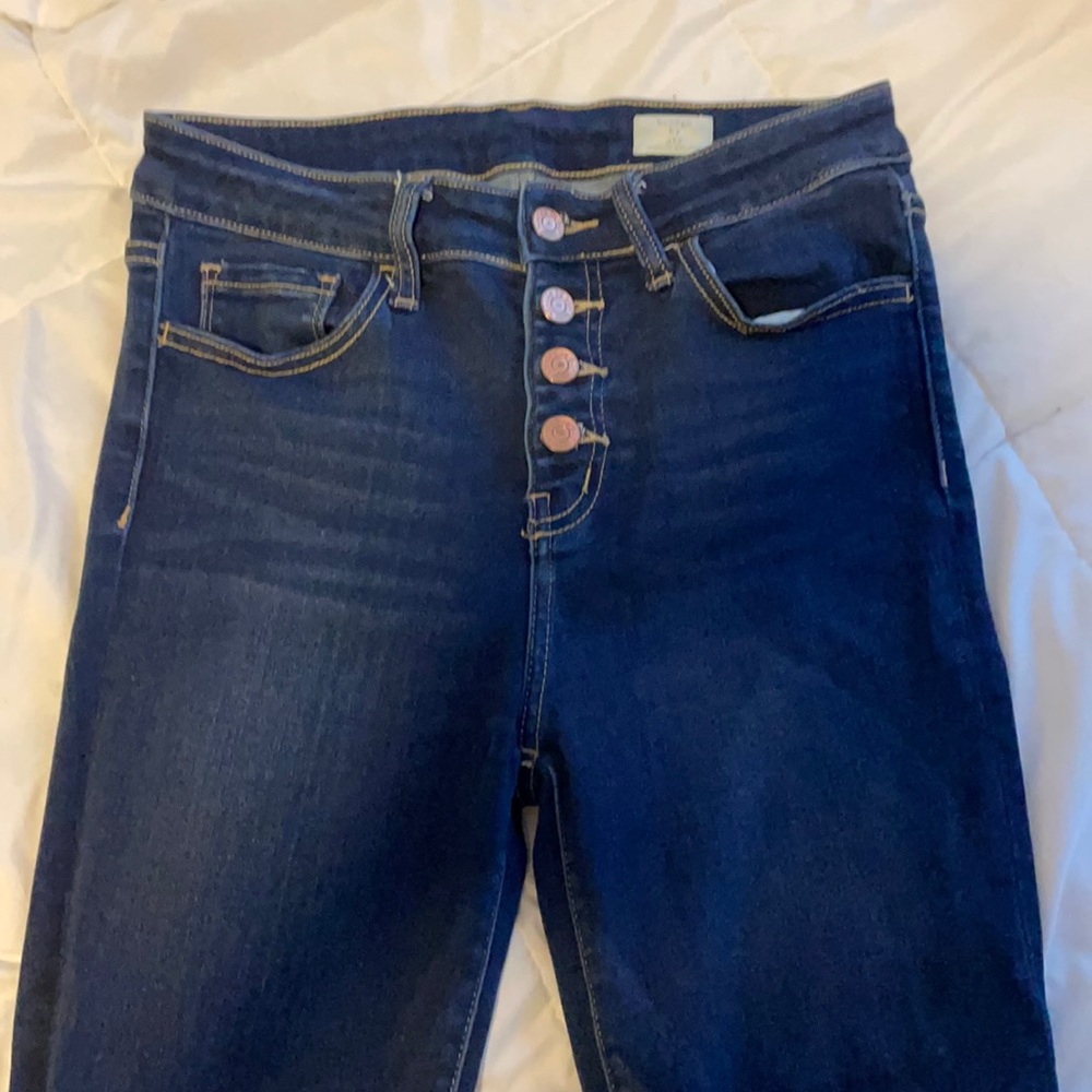 High waisted skinny jeans